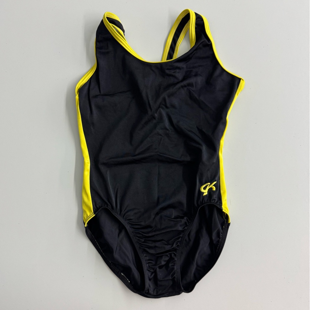 Elite Sportswear Black and Yellow Swimsuit - Youth Size L
